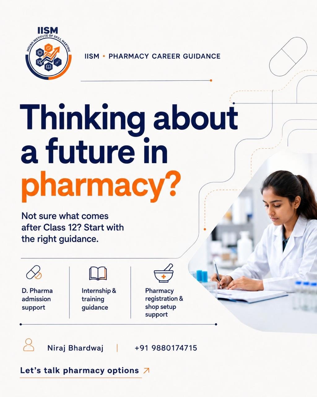 Student exploring pharmacy education